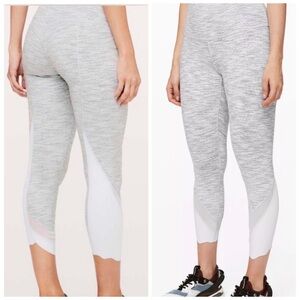 Lululemon Wunder Under Crop II Scallop Limited Edition Leggings Size 8